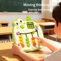 Early Education Enlightenment Game Board, Cartoon Animal Four-Color Moving Chess Game, Logical Thinking and Brain Training Children's Toy