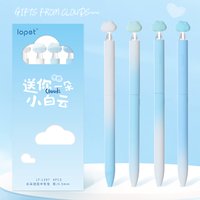 4 Pcs/Set Cute Clouds Design Gel Pens Creative Quick Dry 0.5mm Black Gel Ink Pen Pen for School Student Wrting Signature Pen