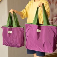 1PC Large Capacity Nylon Tote Bag, Single Shoulder Bag , Simple Label Design for Work, Travel & Shopping