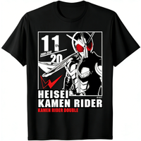 Kamen Rider Hero Graphic Tee Men Women Fashion Casual Street Style Short Sleeve T-Shirt Breathable Lightweight Daily Wear Tops