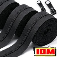 10/5M Nylon Zipper Roll Household Sewing DIY Replacement Black White Zipper Slider Clothing Luggage and Bags Apparel Accessories