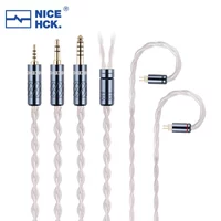 NICEHCK SnowAg 4N Pure Silver HiFi Earphone IEM Cable 3.5/2.5/4.4mm MMCX/2Pin for Monarch MK4 Top Pro Horizon Explorer