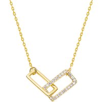 925 Sterling Silver Square Zircon Necklace Personality Charm Woman Pendant Choker Birthday Gift for Friends Exquisite Jewelry