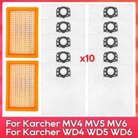 Compatible for ( KARCHER MV4, MV5, MV6, WD4, WD5, WD6, WD5P, WD6P, 2.863-005.0 ) Vacuum Cleaner Filter Dust Bag Accessory Part