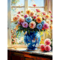 SDOYUNO DIY Diamond Embroidery Mosaic Full Square Round Dahlia Flower 5d Diamond Painting Creative Handmade Hobby Gift
