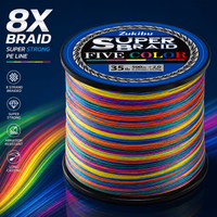 X8 8-Strand Braided Fishing Line 500m 35lb Multicolor PE Strong Super Smooth Durable Saltwater Freshwater Cast