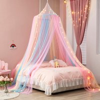 Baby Bedroom Curtain Nets Dome Rainbow Princess Mosquito Net for Crib Newborn Infants Bed Canopy Tent Kids Bedding Room Decor