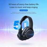 ANC Active Noise Cancelling Over Ear Headphones Wireless Bluetooth 6.0 With Rotary Volume Knob Foldable Headset With Mic