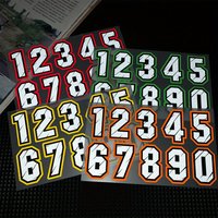 Racing Number 0-9 Sticker Set, Waterproof Vinyl Decal for Motorcycle Bike Helmet