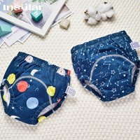 Insular Baby Training Pants Reusable Cotton Cloth Baby Diapers Washable Infants Children Underwear Nappy Changing 2PCs/Box