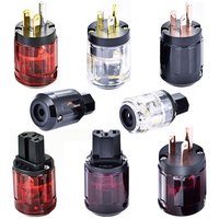 1pcs Audiophile Power Plug HIFI Audio Rewireable Wiring Socket US Anti-off Straight AV Connector Industry Locked Plug 15A 125V