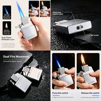 Metal Gas Insert 2-in-1 Soft Flame & Windproof Jet for Zorro Zippo Chief Lighter Parts