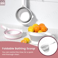 Foldable Handle Water Scoop, Durable PP Dipper for Kitchen, Bathroom and Home