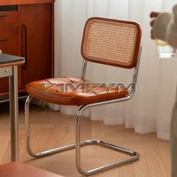 Nordic Rattan Gewebt Esszimmer Stuhl Kommerziell Restaurant Esszimmer Stuhl Make-Up Hocker Rustikalen Esszimmer Sitz Esstisch Stuhl
