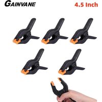 GAINVANE 6Pcs Backdrop Stand Clips Black Photography Spring Portable Durable Practical Creative Convenient Advertising Display