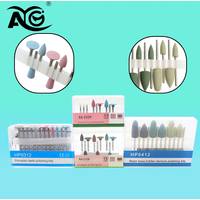 AG Dental Light Curing Polishing Set Dental Resin Base Acrylic Polishing Burs Kit Invisible Denture Polishing Set
