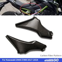 Motorcycle Seat Side Frame Cover Fairing Bench Cover For Kawasaki Z900 2017-2024 z 900 Carbon Fiber Pattern