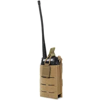 Taktische 5.56 Molle Einzelmagazintasche M4 M16 AR15 Lasergeschnittener Magazinhalter Universelle Walkie-Talkie-Funkgerät-Holster Hüfttasche