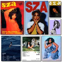 SZA Pop Singer Star Portrait Music Poster Poster High Quality Wall Art for Home Bedroom Living Hallway Perfect Gift