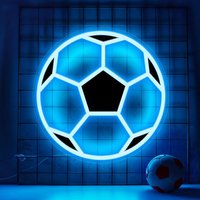 Soccer Neon Sign USB Powered LED Football Neon Light for Bedroom Birthday Party Home College Decor Club Holiday Gift