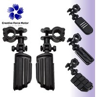 motorcycles Pedal 1" 1-1/4" Highway Foot Pegs Mount Clamp Footrest For Harley Honda Street Glide Road King Electra Davidson Dyna