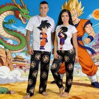 2026 Summer Couple Dragon Ball 3D Printed Pajamas Transform Into Super Saiyan Together Couple Home Wear Set Pants Shorts Friends