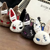 Gothic Plush Bunny Bandage Doll Keychain for Women Dark Bag Charm Fashion Creative Halloween Pendant Gifts Accessories
