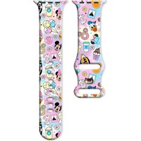 Classic Disney Series Pattern Print Strap for Apple Watch 11/10/9/8/SE, Soft Waterproof Replacement Silicone Band 46/45/44/42mm