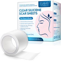 1 Roll Invisible Silicone Scar Sheets , 2.5cm X 150cm Self-Adhesive Scar Cover Tape Reusable and Effective Skin Care Strips
