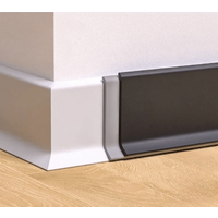 1PC 10cmx2m Flexible Baseboard Made Of Soft PVC Kickboard Line Plastic Floor Skirting Line, Waterproof Self-adhesive, Decorative