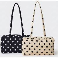 Eco-friendly Nylon Polka Dot Shoulder Bag Designer Striped Color-blocked Handbag Stylish Lightweight Zippered Underarm Bag