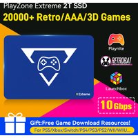 2TB Gaming Emulation Hard Drive With 20000 Retro/PC Games Launchbox Retrobat Playnite Gaming HDD For PS4/PS3/Switch/WIIU/N64/PS5