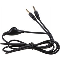 3.5mm Male to Male Stereo Headphone Extension Cable Cord with Volume Control Black Extension Cord Wire Wear Drop Shipping