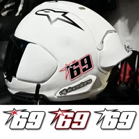 Racing Number 69 Motorcycle Helmet Stickers Motorbike Fuel Tank Side Body Motorsport Waterproof Decals Motocross Decoration