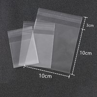Sac à bonbons en cellophane translucide PE, 100 pièces, sac cadeau auto-adhésif pour biscuits et bonbons blancs pour mariages, fêtes d'anniversaire, pâtisserie