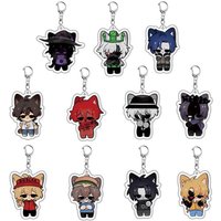 Forsaken Acrylic Keychain Bag Cute Game Anime Cartoon Pendant Student Character Decoration Boy Keyring Accessories Gift