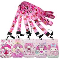 Sanrio ID Card Holder Lanyard Girls My Melody Door Card Case Hanging Rope Badge Holder Neck Strap Business Card Holders Gift