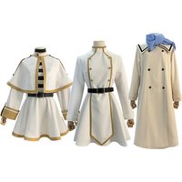 HOLOUN Frieren Cosplay Costume Wig Anime Frieren Beyond Journey's End Dress Coat Belt Halloween Christmas Convention 3 Versions