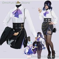 Clorinde Cosplay Costume Co-luckin Coffee Outfit Genshin Impact Roleplay Halloween Christmas Carnival Comic Con Party