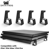 DATA FROG Wall Mount Stand for PS4 Slim/Pro Console | Horizontal Holder Feet Bracket | Space-Saving Game Console Accessories