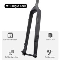 RACE MTB Full Carbon Fiber Rigid Fork,Straight/Tapared Tube Bicycle Fork,9*100mm Quick Release,Thru Axle 15*100mm,26/27.5/29er