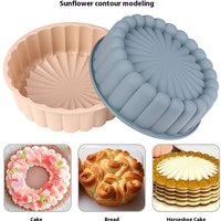 Flower Shape Silicone Cake Pan Loaf Mold Bread Baking Pan Non-Stick Pastry Tool for Home Baker