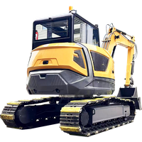 6.5 Ton 6600kg Construction Excavator All-Terrain for Infrastructure Digging Ditching Rock Breaking Precision Loading Work