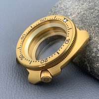 Gold 6105 6309 Turtle Abalone Watch Case Crown at 4.1 Fit NH35 NH36 Movement 200m Waterproof Resistance Diving Men's Watch Case image 4