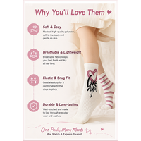 Women Letter Heart Graphic Ankle Socks Polyester Mid Calf Socks Sweet Cool Pink Ins Style Breathable Stretchy Graffiti Slogan Da