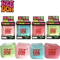 Needoh Nice Ice Cube Funny Glow in Dark Fidget Toy Super Solid Squish Sensory Non-toxic Squeeze Stress Balls Toys for ADHD Gift