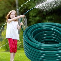 sk50M long Garden Hose Made of PVC, Strong and Durable, Used for Watering Plants, Flowers, Lawns, and Cleaning Houses. Diameter 12 Mm, Thickness 2 Mma