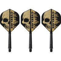 Cyeelife 2BA Integrated Flights, Skull Pattern One-Piece Dart Flights, Pro Darts Accessories, 3pcs/Set, Durable & High Precision