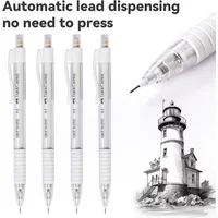 1/2/5 Pcs/Set Mechanical Pencil White Girls Cute Stationery Students School Supplies Hb/2b Refill Drafting Automatic Pen 0.5mm