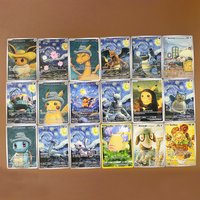 18pcs/set Classics Star Sky Series Collect Trading Signature Flash Card PTCG Self-Control Mewtwo Cartoon Anime Game Collection C